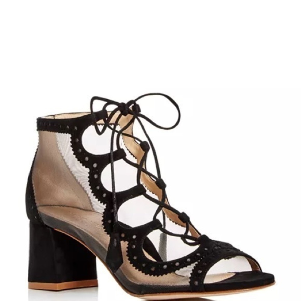 Marion Parke Chic Black Lace-Up Women's Heels Size 42